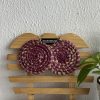 Raffia Earrings (Pink Round)