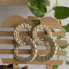 Raffia Earrings (Double Hoops)