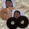 Carved Earrings (Round hoops)