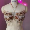 Seashell  Gemstone Bralette